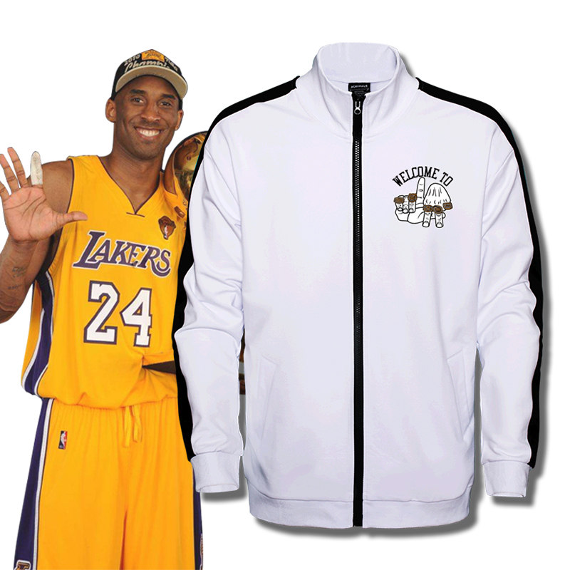 黑曼巴kobe科比夺冠戒指纪念新款外套保暖潮流运动立领开衫卫衣男