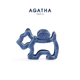 AGATHA/瑷嘉莎丹宁牛仔系列发夹法式抓夹鲨鱼夹