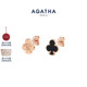 【520礼物】AGATHA/瑷嘉莎扑克女王系列简约优雅法式耳钉耳环