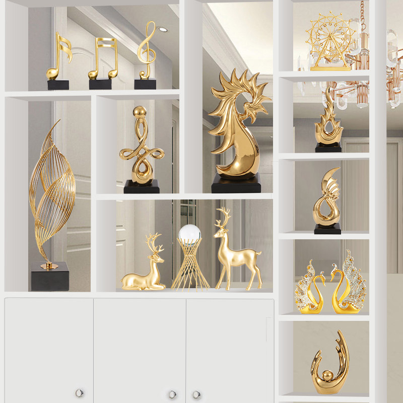 客厅现代简约玄关隔断酒柜新房子乔迁之喜家居装饰品摆件轻奢高档