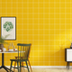 北欧 ins风亮黄色格子壁纸网格方格背景墙网红奶茶店服装店铺墙纸