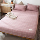 A类水洗棉床笠单件纯棉床罩床单三件套全棉1.5m1.8米保护床垫床套