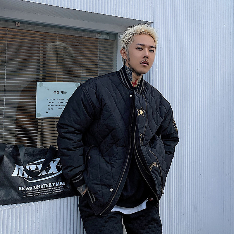 nrxx的优惠券大全—白鹤大人美式街头棉衣外套男冬季棒球服复古加厚