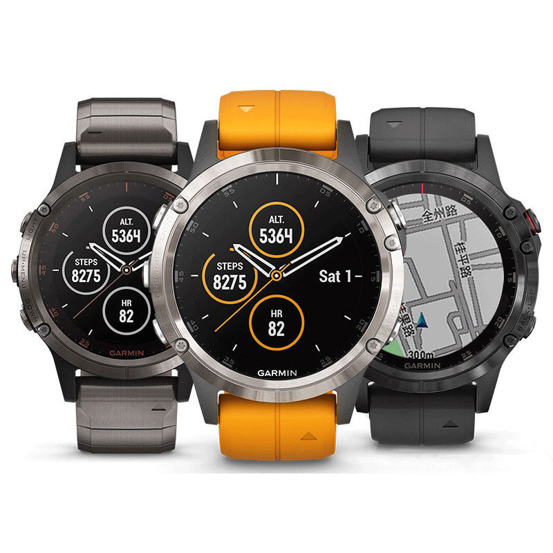 garmin佳明fenix5xplus飞耐时5s心率智能gps户外跑步运动手腕表