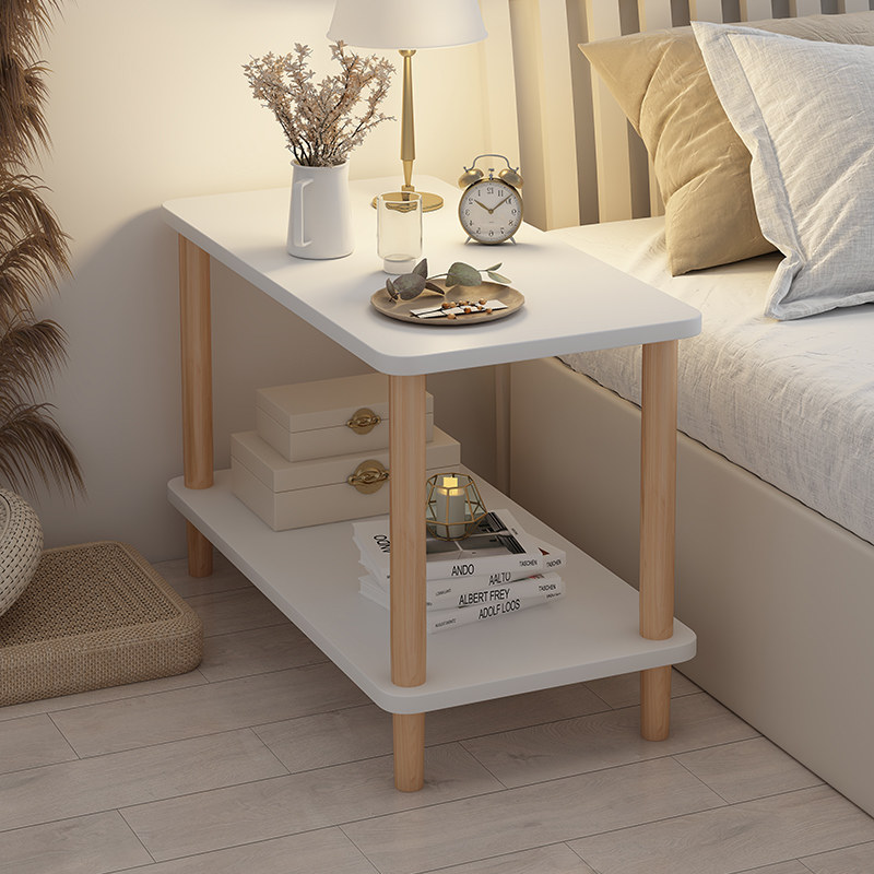 卧室简约床头桌双层小柜子迷你简易小型床头柜家用网红储物床边柜