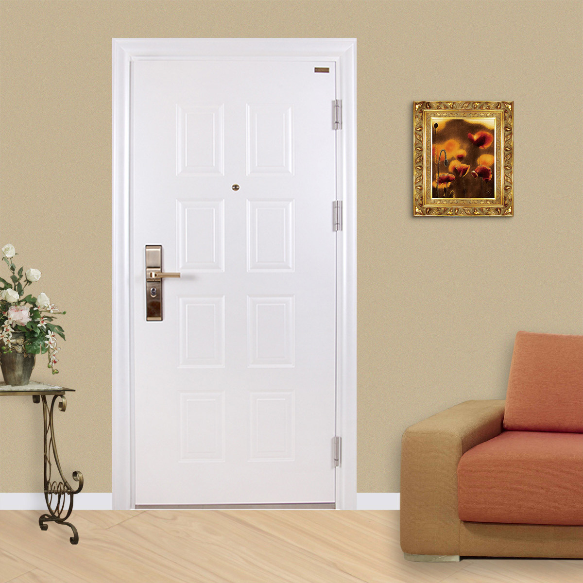 帝格曼甲级防盗门安全门入户门户外门大门白色进户门 at120可定制