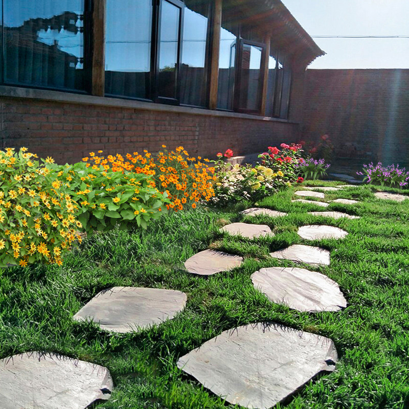 青石板踏步石庭院花园汀步石草坪垫脚石园林铺路石院子民宿脚踏石