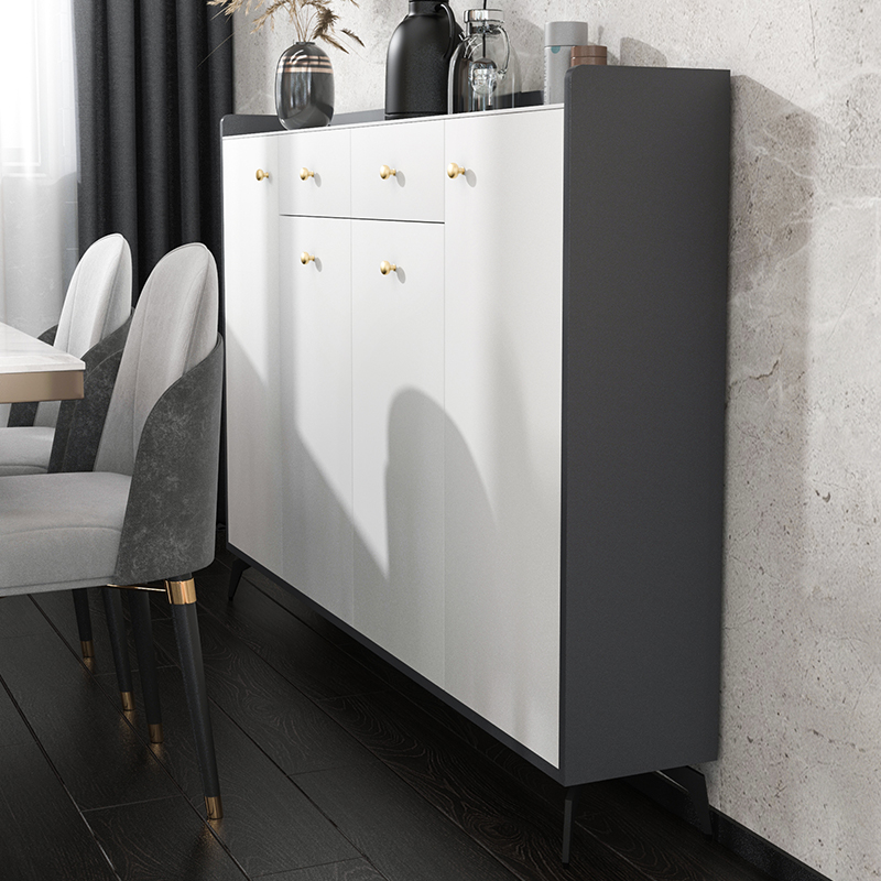 餐边柜窄型超薄餐边柜25cm轻奢风高档岩板茶水柜意式极简置物柜