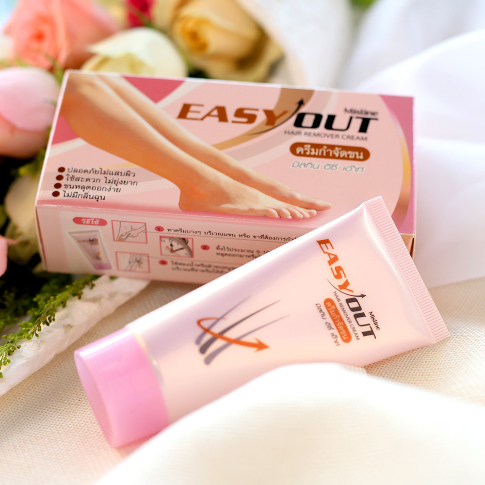 上新mistine easyout 脱毛膏50g 全身腋下腿毛去腋毛男女通用