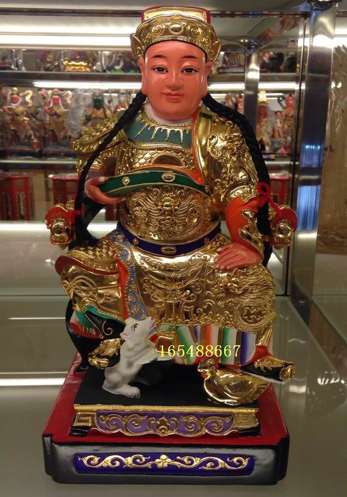 木雕神像 田都元帅 田公元帅 探花府元帅 田府元帅 相公爷 40cm