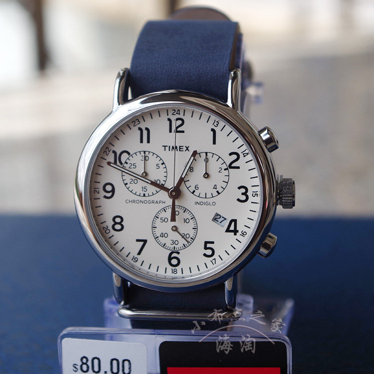 美国timex天美时手表三眼时尚中性表夜光潮流石英中性表tw2p62100