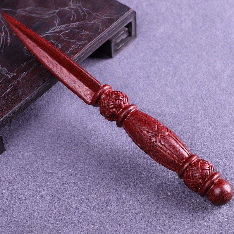 降魔杵手把件木质金刚杵男女道教文玩把玩件冷门文玩工艺品摆件品