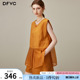 dfvc天丝亚麻新中式国风套装女2025年夏季新款无袖衬衫短裤背心薄