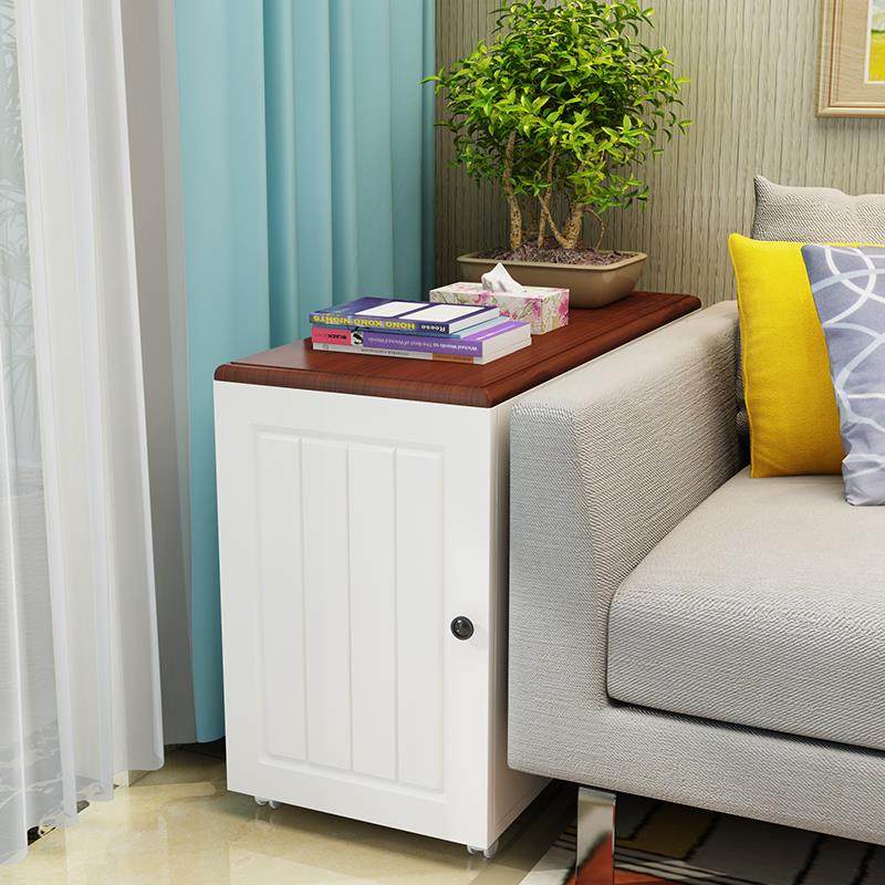 沙发边柜客厅边几储物收纳柜沙发旁边缝隙扶手侧边柜可移动小茶几