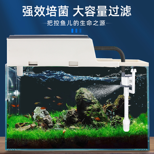 鱼缸上置过滤盒子干湿分离过滤槽水族箱顶部循环过滤盒上滤滴流盒