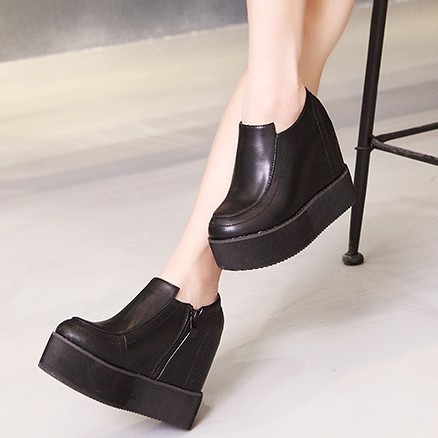 19秋季简约韩版坡跟s2闲女鞋1高cm学生厚底内增休超高跟松奢优惠券