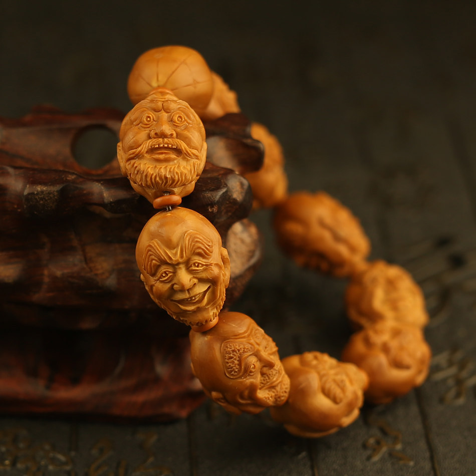 核记工坊吴建东核雕《十八罗汉头》核记工坊臻品收藏