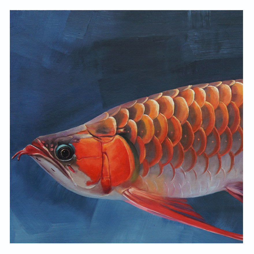 陈志纯《年年有余》90x60cm 布面油画 纯手绘