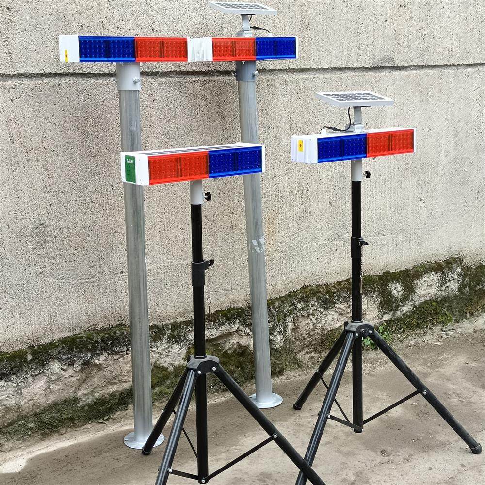 太阳能爆闪灯学校路口警示灯道路施工交通频闪灯路障灯红蓝闪光灯