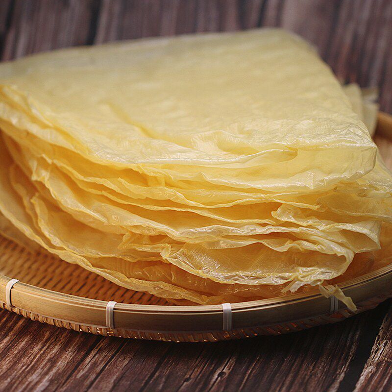 农家纯手工头层豆腐皮 特级油豆皮浦江特产孕产妇月子豆皮 干500g