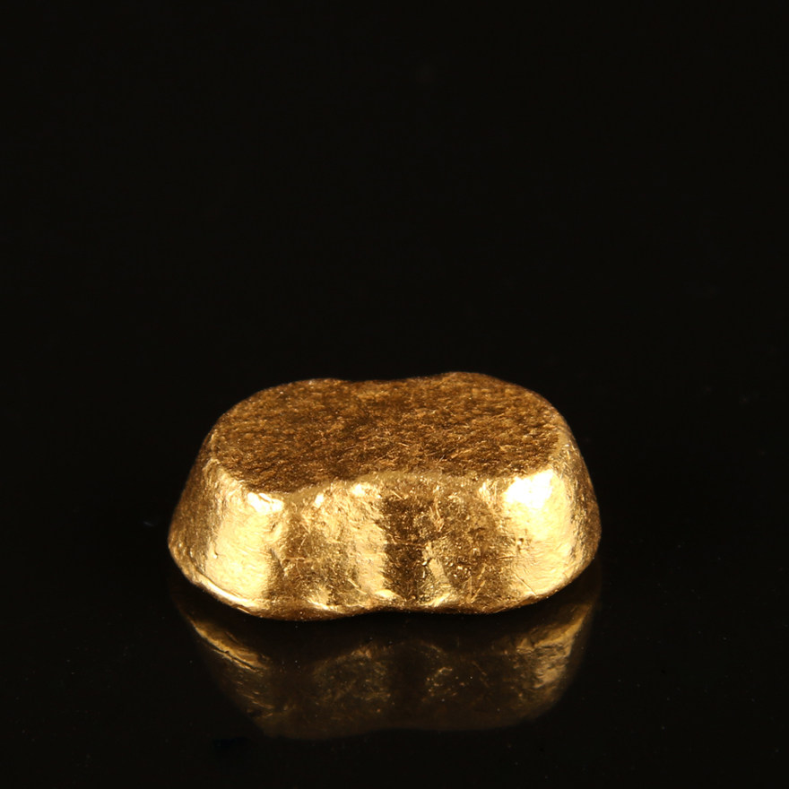 天寳足赤一两金锭一枚(现代仿古)