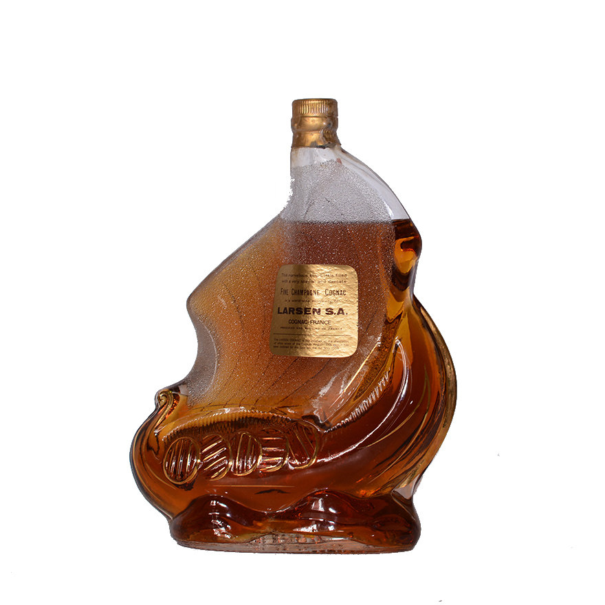 70年代 2斤装larsen帆船干邑