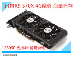 XFX讯景 R9 370X 4G D5 魔尊 黑狼 256bit 独立游戏显卡 超GTX950