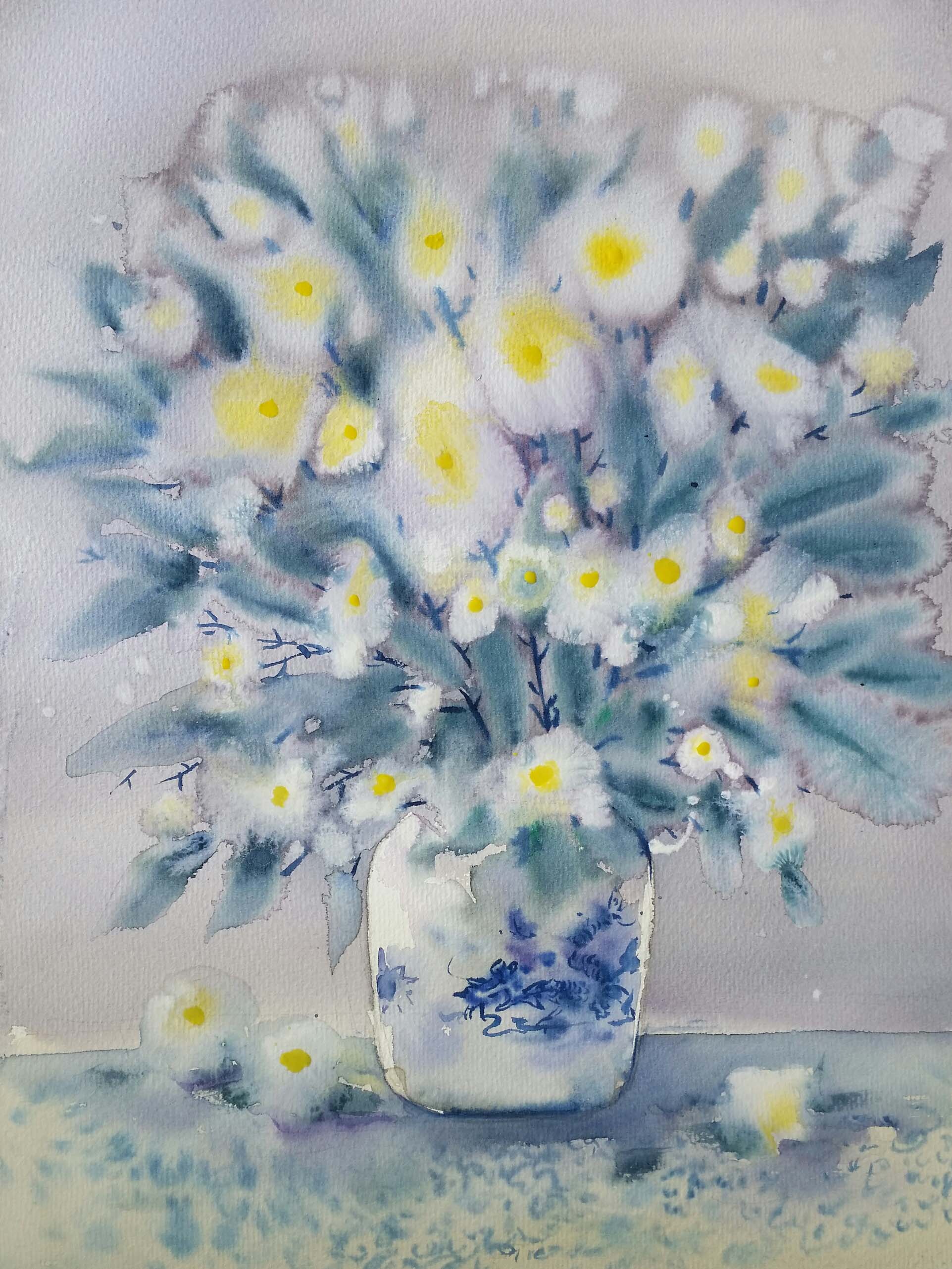 唐桂香《瓶花系列之二》纸本水彩 艺术学院教师 湖南省美协会员