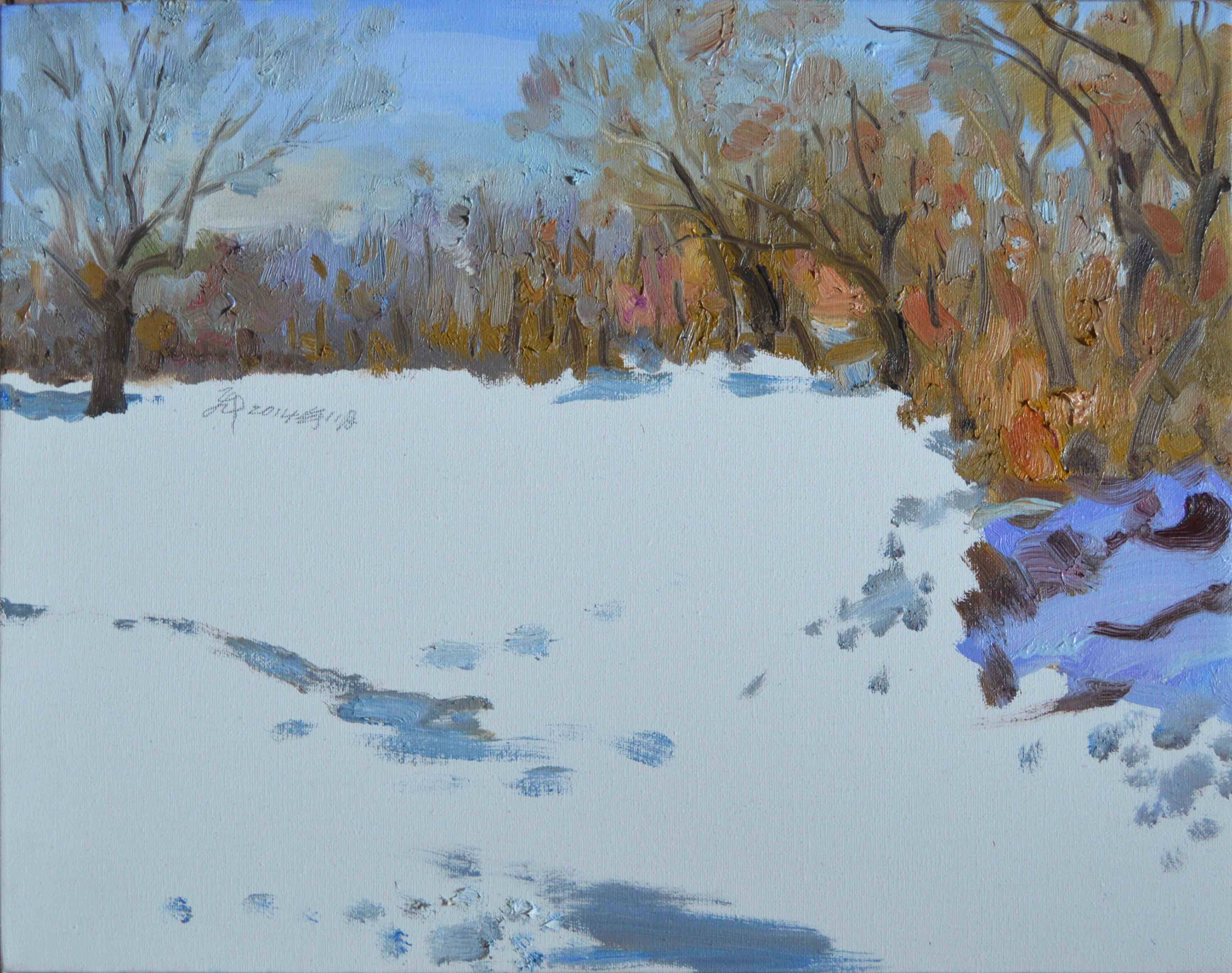 邓先飞《雪地》 湖大硕士