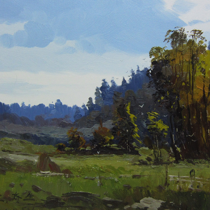 中央美院 王春生《山林》布面油画