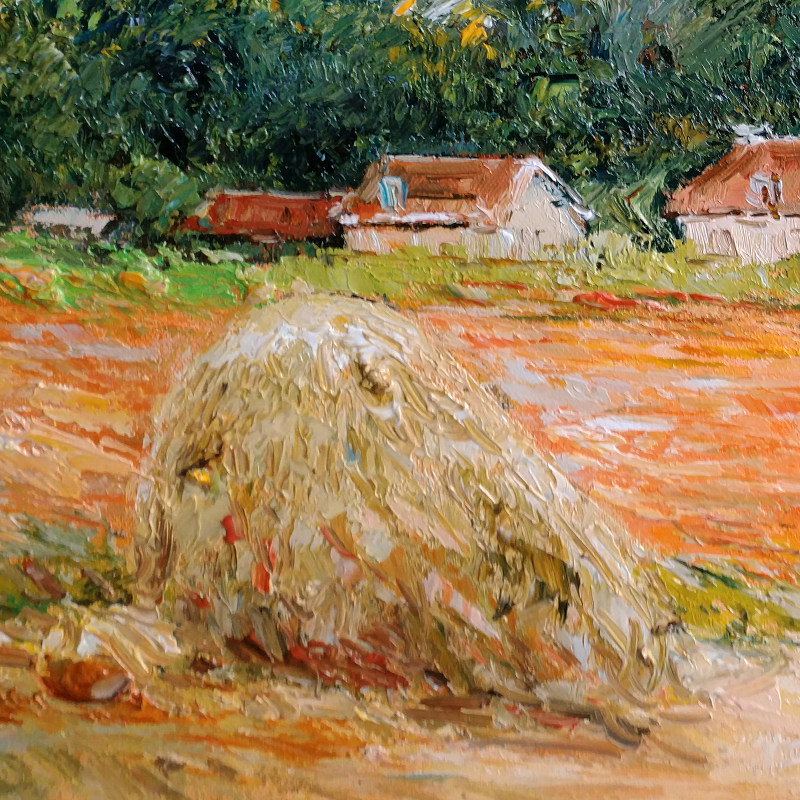 临摹 莫奈《丰收的季节》 布面油画