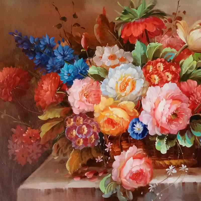 薛守宾 《花团锦簇》 布面油画