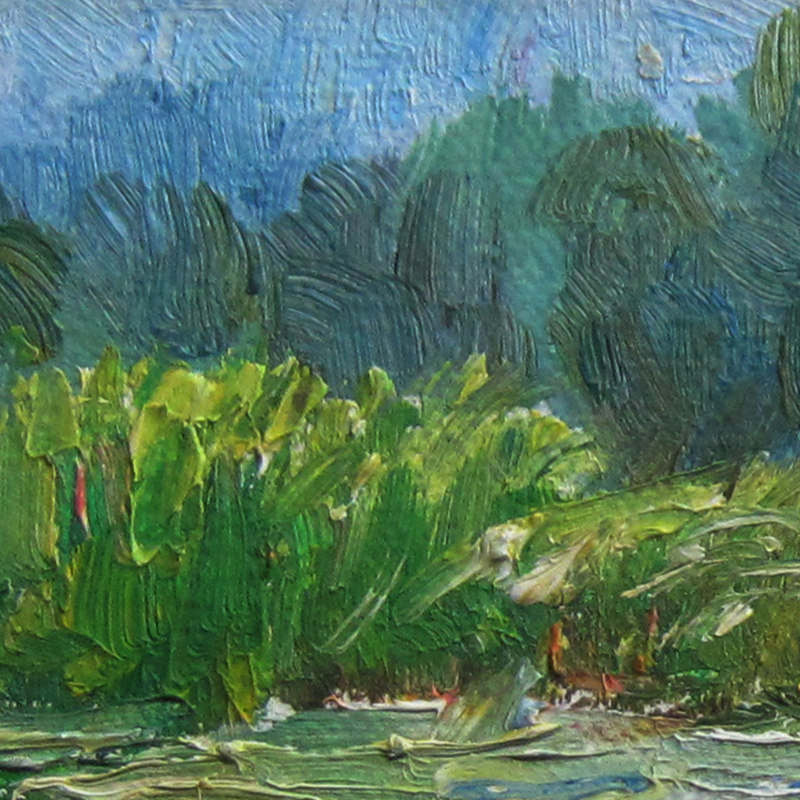 黄永祥《林中小河》 布面油画 【首都师范大学油画系】