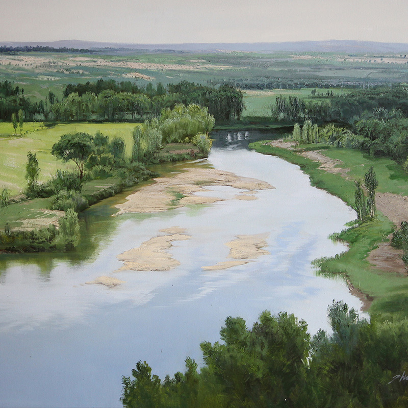 赵军《原野》大幅布面油画