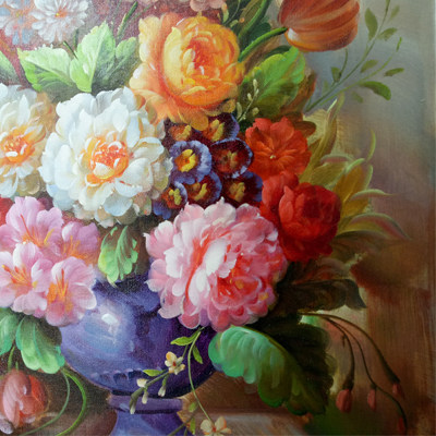 薛守宾 《花团锦簇》 布面油画