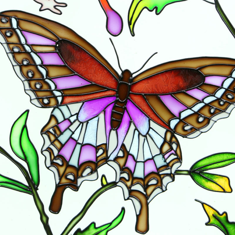 【18只蝴蝶】手工彩绘水晶装饰画 福建工美权威认证