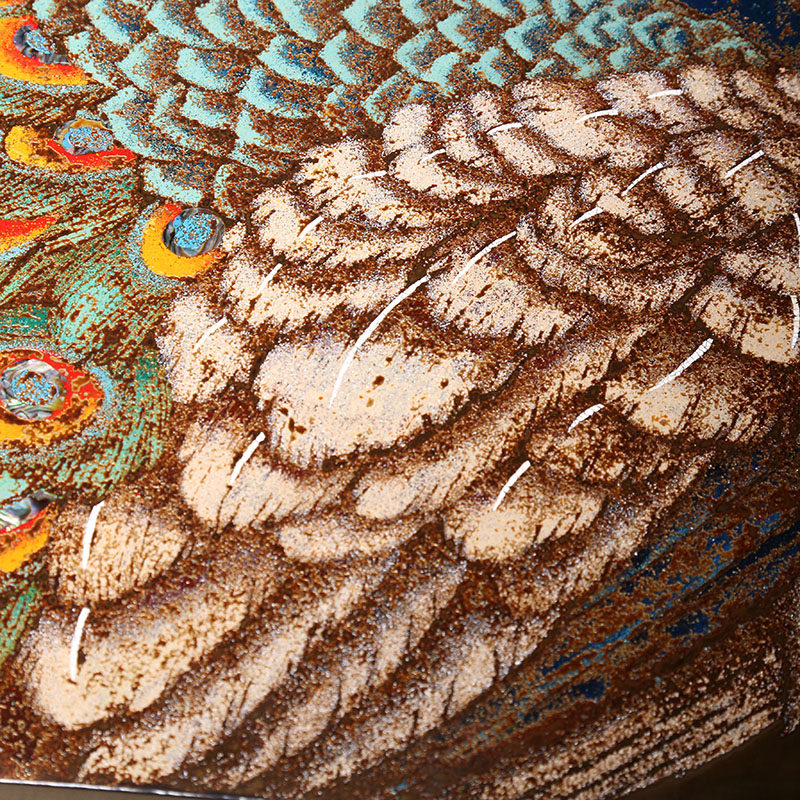 福州大漆【孔雀漆画】工美推荐 w918019