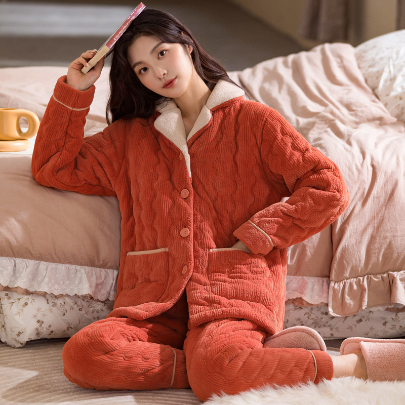 睡衣女冬季加厚三层夹棉可出门-特价促销-优惠券领取-价格|多少钱