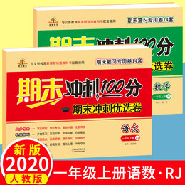 2020新版期末冲刺100分一年级上册试卷全套 语文数学部编人教版小学1上册测试卷考卷 单元期中达标测试练习册题复习资料考试卷子