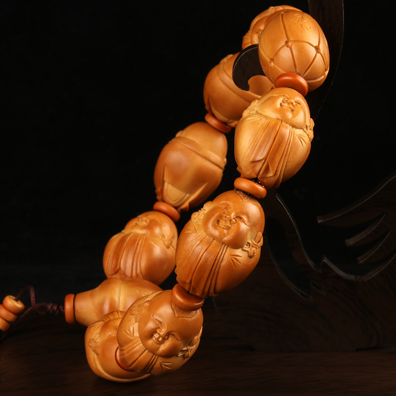 核雕名家史小军《和气生财》手串