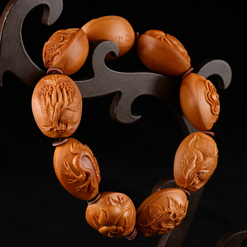 核雕名家于辉《心想事成》手串2.0x2.6cm