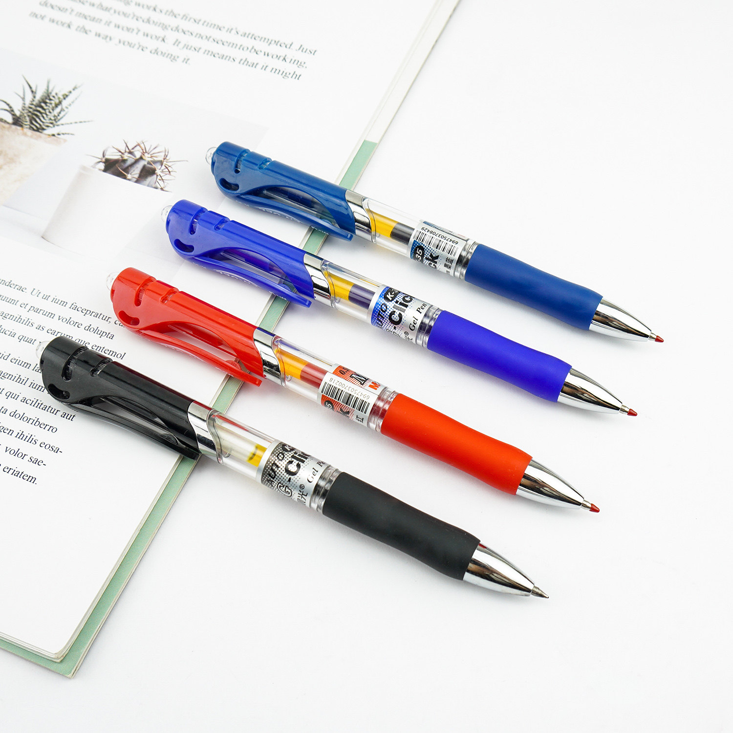 晨光k35按动中性笔12支盒装速干学生考试考研专用大墨量笔芯热卖