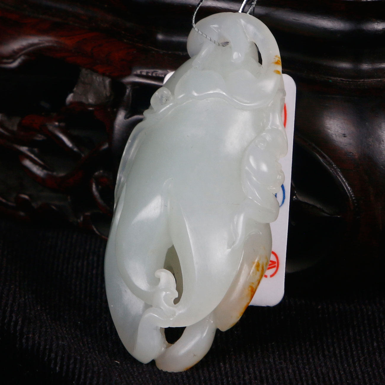 国家级玉雕大师【陶虎】作品和田玉籽料挂件佛手 27克