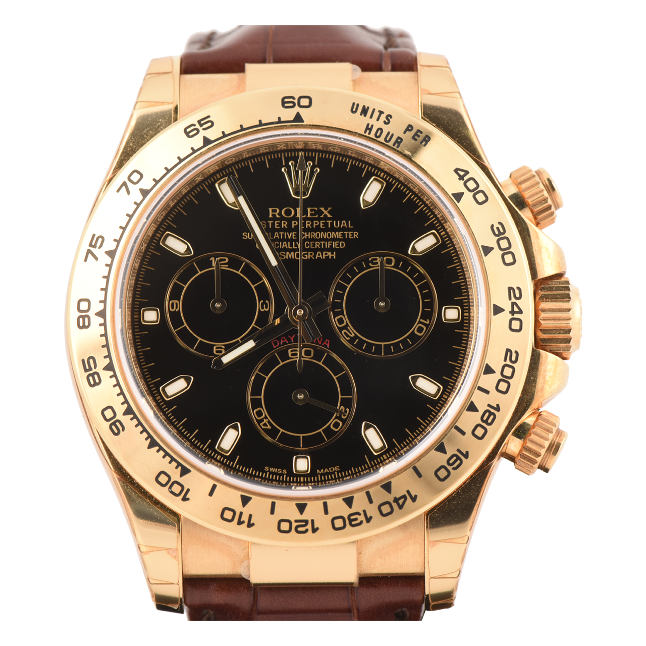 [未使用]rolex劳力士男士750黄金计时自动机械表迪通拿系列3717j