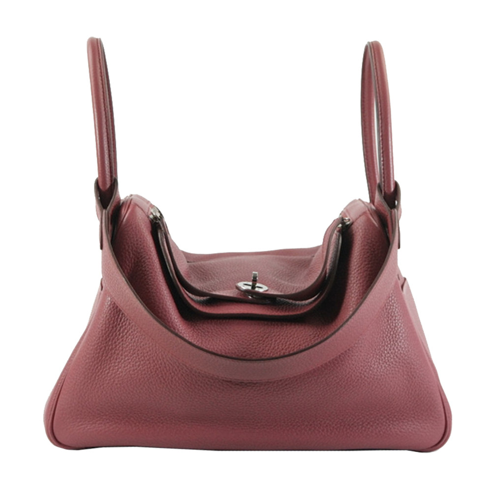 [9.0新]hermes lindy 34 g5玫瑰木tc皮银扣两用包 o刻