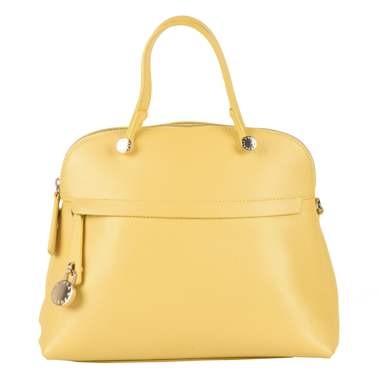 [9.5新]芙拉furla女士黄色牛皮贝壳两用包10010666