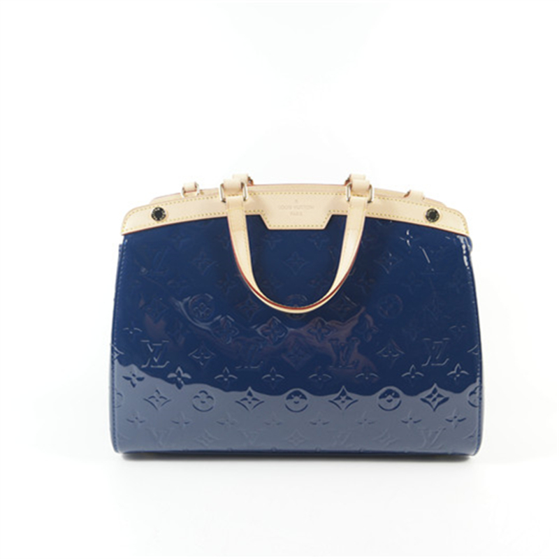 【99新未使用发票】lv brea mm深蓝色漆皮中号两用包