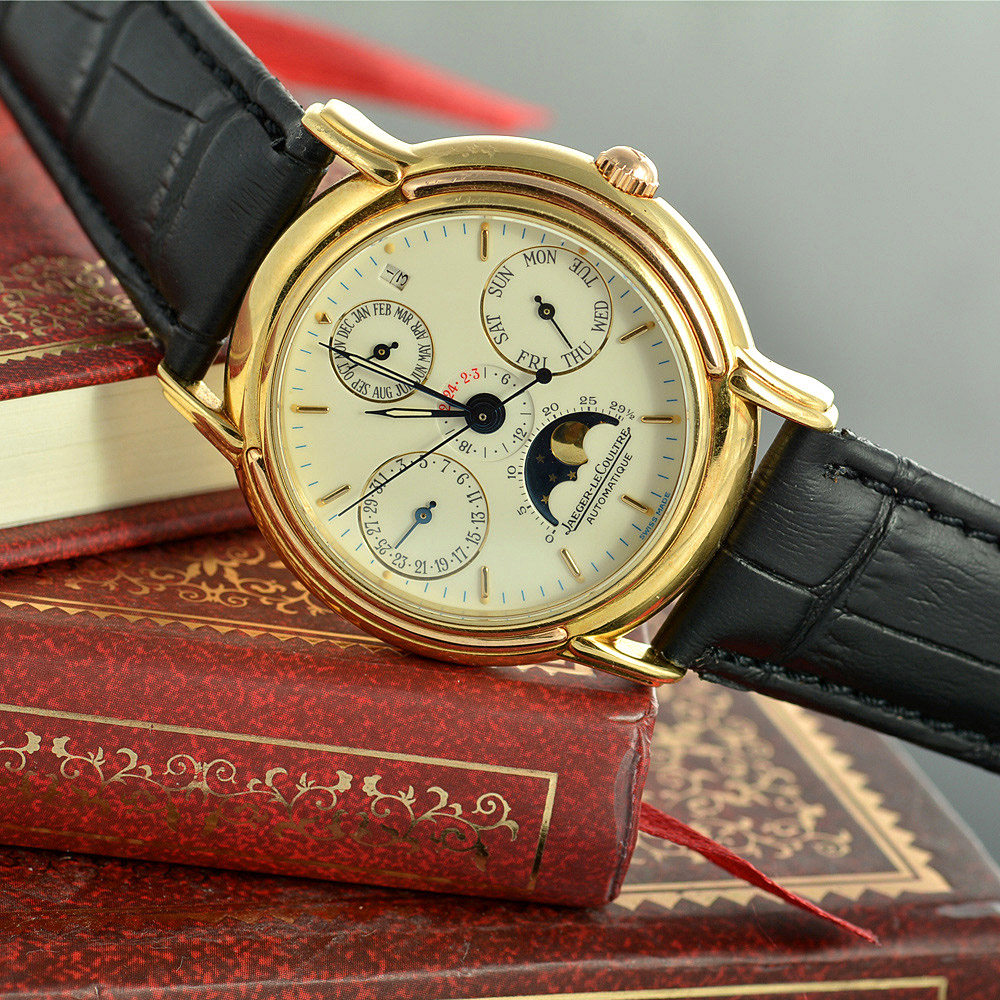 【中古】jaeger-lecoultre/积家 万年历月相自动机械男表