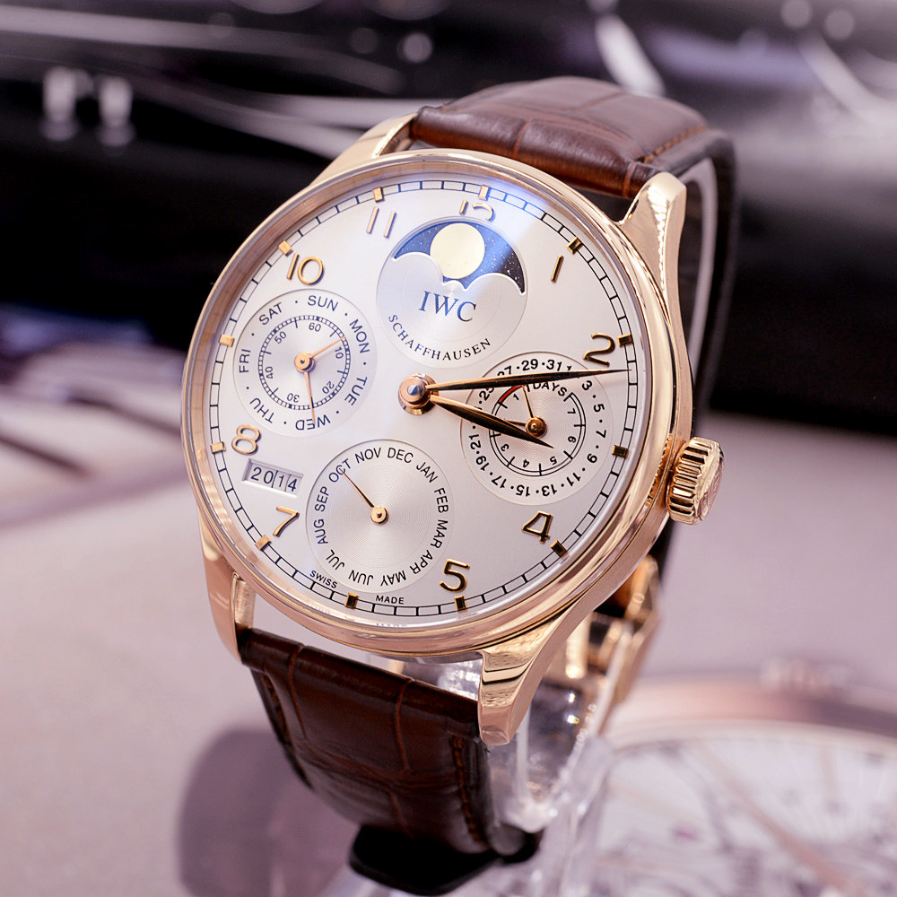 【中古】iwc/万国 葡萄牙系列 18k玫瑰金万年历自动机械男表