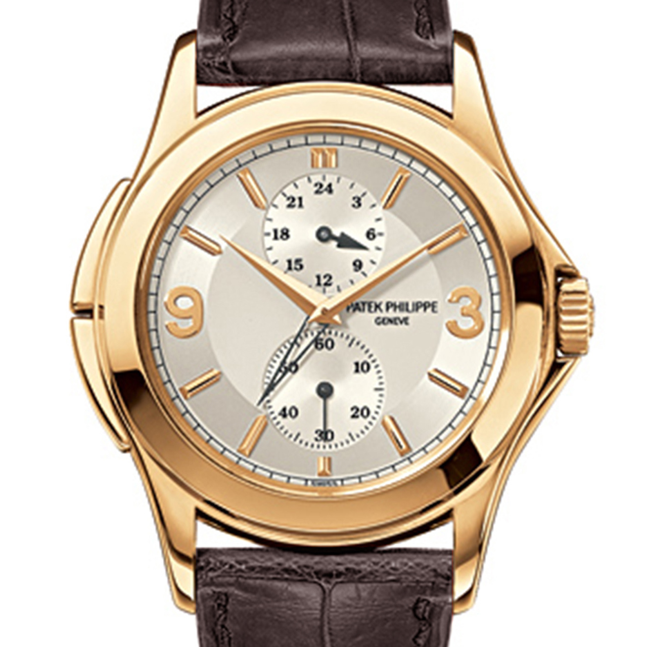 [9.5新]百达翡丽手动机械男表双时区黄金